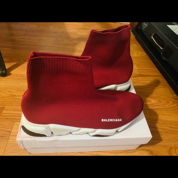 BALENCIAGA SPEED TRAINERS “Burgundy/Reddish”